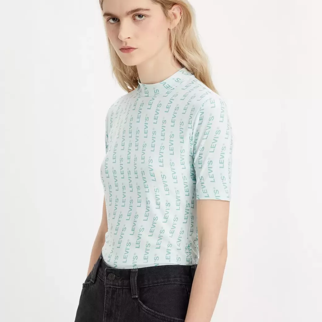 Levi's Tajt Sia-T-Shirt Med Tryck Sale