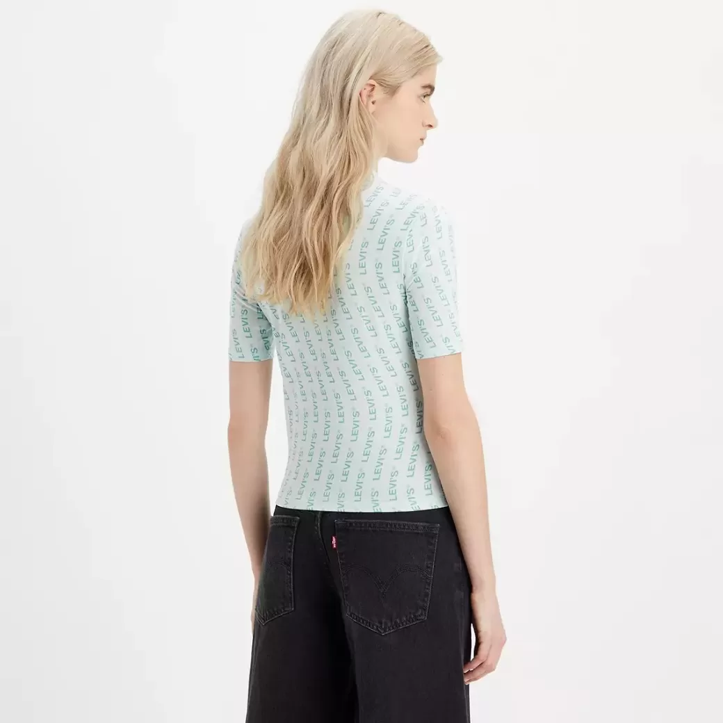 Levi's Tajt Sia-T-Shirt Med Tryck Sale