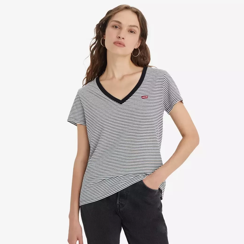 Levi's The Perfect Tee Med V-Ringning Best Sale