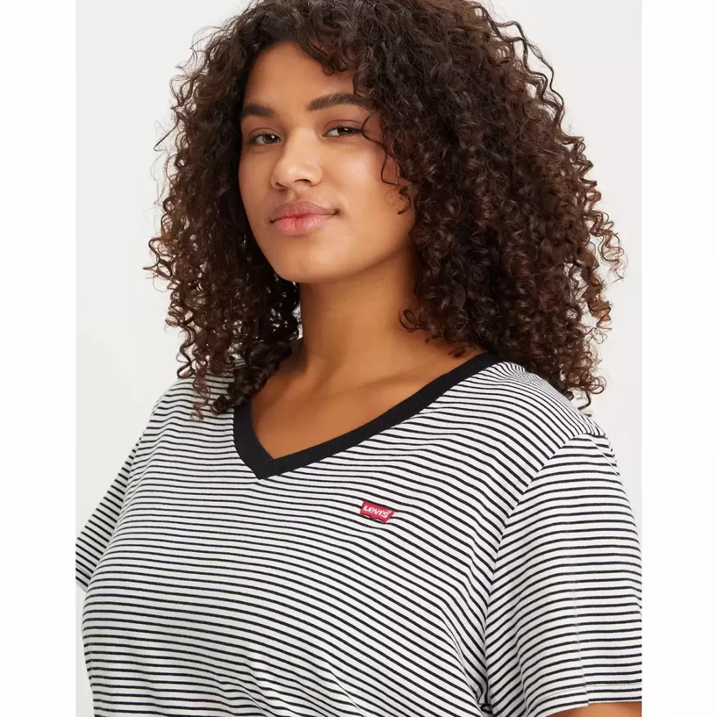Levi's T-Shirt Med V-Ringning (Plus-Storlek) Outlet