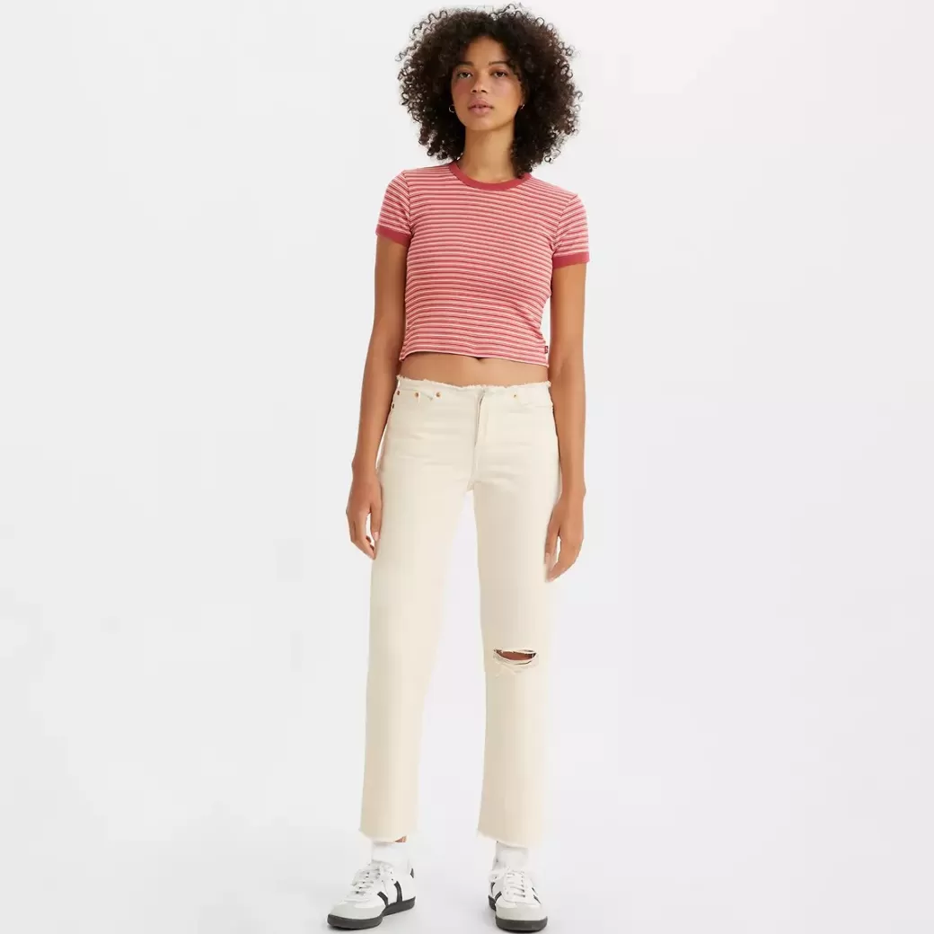 Levi's Wedgie Raka Jeans Med Sliten Linning Cheap